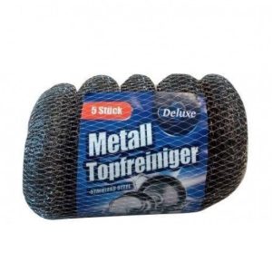 Губка кухонна Deluxe Metal-Topfreiniger 4260504880669 5 шт/уп срібляста Губка кухонна Deluxe Metal-Topfreiniger 4260504880669 5 шт/уп срібляста