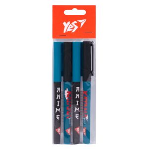 Набір гелевих ручок YES Anime Katana 450180 0,5 мм 4 шт синя Набір гелевих ручок YES Anime Katana 450180 0,5 мм 4 шт синя