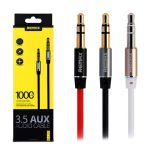 Кабель Audio Remax AUX RM-L100 miniJack 3.5 male to male 1.0 м white