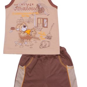 Комплект літній для хлопчика Valeri Tex 1698-75-126 104 см бежевий