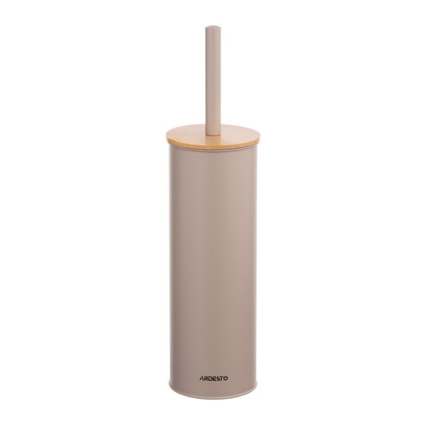 Набір йоржик для унітазу з підставкою Ardesto Minimalism ARHB3503GB 9.5х27.5х38 см бежевий