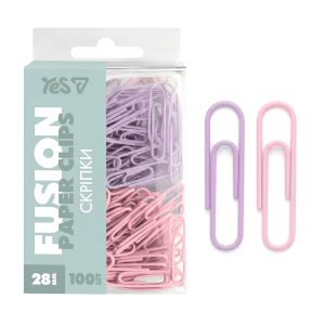 Скріпки канцелярські YES Fusion 140227 28 мм 100шт