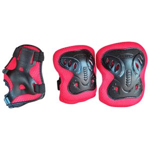 Захисні дитячі наколінники та налокітники X-TREME PE-802-red-black чорний з червоним