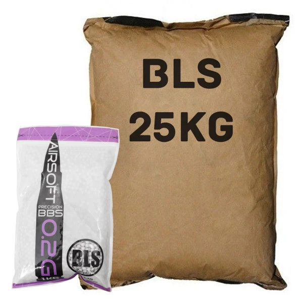 Кульки для страйкболу BLS BLS-WHITE-020-25 0.20 25 кг 125 000 шт білі Кульки для страйкболу BLS BLS-WHITE-020-25 0.20 25 кг 125 000 шт білі