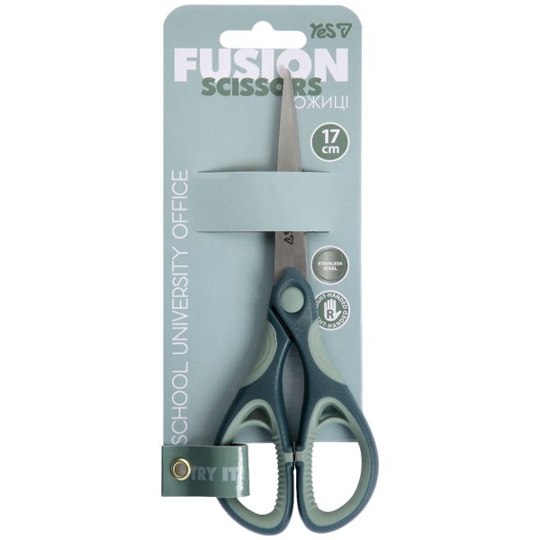 Ножиці канцелярські YES Fusion Shadow 480426 17 см Ножиці канцелярські YES Fusion Shadow 480426 17 см