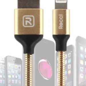 Lightning кабель Gravel RCL-W100, 1m gold Recci CC300093 Lightning кабель Gravel RCL-W100, 1m gold Recci CC300093