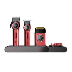 Комплект для стрижки VGR STEPLESS PRO 3 IN 1 RED червоний Комплект для стрижки VGR STEPLESS PRO 3 IN 1 RED червоний