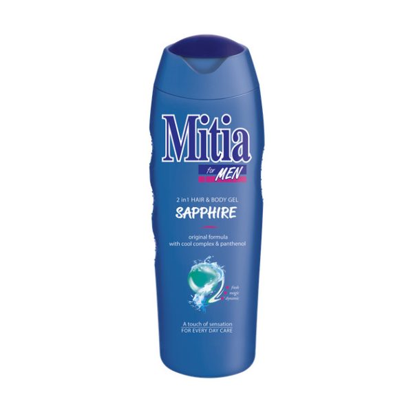 Чоловічий шампунь-гель для душу 2в1 Mitia Sapphire 8595025809476 400 мл Чоловічий шампунь-гель для душу 2в1 Mitia Sapphire 8595025809476 400 мл