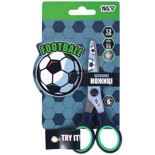 Ножиці канцелярські YES Football 480488 13 см Ножиці канцелярські YES Football 480488 13 см