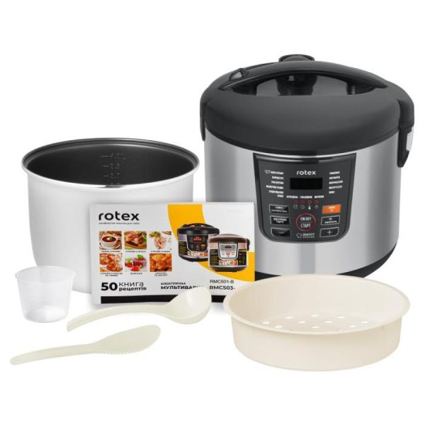 Мультиварка Rotex RMC-501-B 900 Вт срібляста Мультиварка Rotex RMC-501-B 900 Вт срібляста