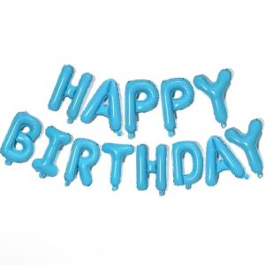 Набір надувних кульок Happy Birthday Light Blue 5959 13 предметів світло-блакитний Набір надувних кульок Happy Birthday Light Blue 5959 13 предметів світло-блакитний