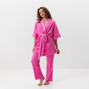 Комплект жіночий з плюшевого велюру штани та халат Victoria's Secret 3418_XL 15958 XL Комплект жіночий з плюшевого велюру штани та халат Victoria's Secret 3418_XL 15958 XL