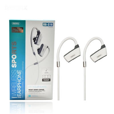 Вакуумні навушники Bluetooth Wireless Sports Remax RB-S19-White Вакуумні навушники Bluetooth Wireless Sports Remax RB-S19-White