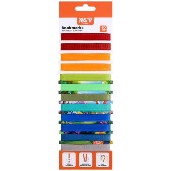 Закладка для книги YES Orange Line 708852 12 шт мультиколор Закладка для книги YES Orange Line 708852 12 шт мультиколор