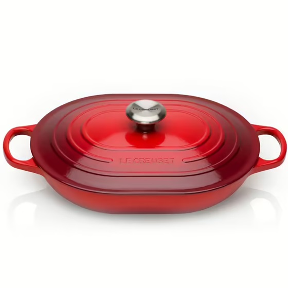 Каструля з кришкою Le Creuset Oblong Casserole 21112310602430 31 см 3.3 л вишнева Каструля з кришкою Le Creuset Oblong Casserole 21112310602430 31 см 3.3 л вишнева
