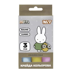Крейда кольорова YES JUMBO Miffy 400568 3 кольори Крейда кольорова YES JUMBO Miffy 400568 3 кольори