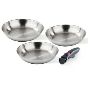 Набір сковорідок Barazzoni INOX FACILE 2799049900 20-24-28 см 4 предмети сріблястий Набір сковорідок Barazzoni INOX FACILE 2799049900 20-24-28 см 4 предмети сріблястий