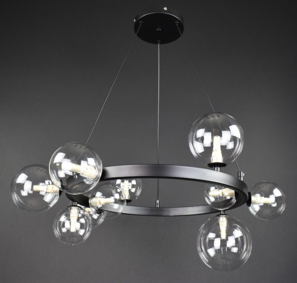 Люстра підвісна на 10 лампочок 28016 Чорний 35-110х70х70 см. Люстра підвісна на 10 лампочок 28016 Чорний 35-110х70х70 см.