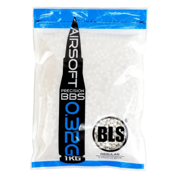 Кульки для страйкболу BLS BLS-WHITE-032-1 0.32 1 кг 3125 шт білі Кульки для страйкболу BLS BLS-WHITE-032-1 0.32 1 кг 3125 шт білі