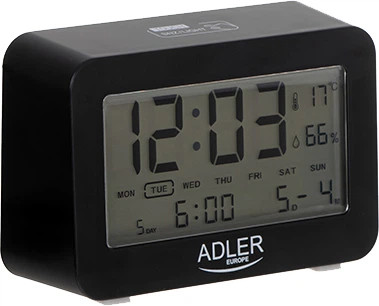 Термогігрометр Adler AD 1196 Black 15х17х23 см чорний Термогігрометр Adler AD 1196 Black 15х17х23 см чорний