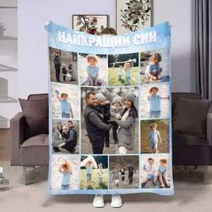 Плед 3D зі своїм фото для сина Альбом для сина на 13 фото 17863 135х160 см