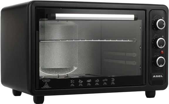 Електропіч ASEL AF40-23-Black 40 л чорна Електропіч ASEL AF40-23-Black 40 л чорна