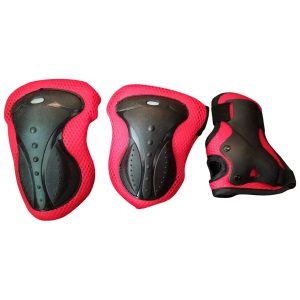Захисні дитячі наколінники та налокітники X-TREME PE-805-red-black чорний з червоним