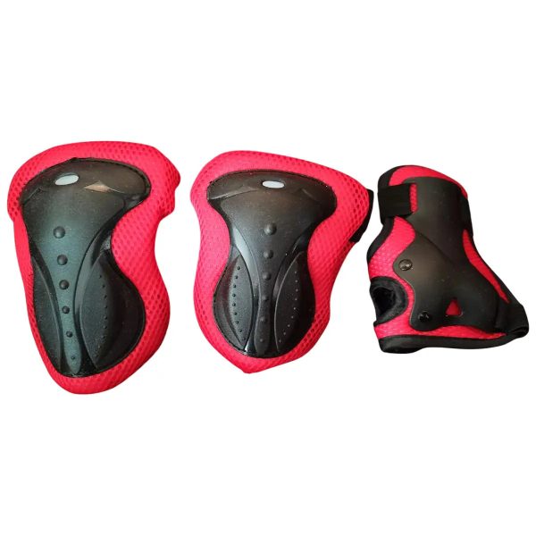 Захисні дитячі наколінники та налокітники X-TREME PE-805-red-black чорний з червоним Захисні дитячі наколінники та налокітники X-TREME PE-805-red-black чорний з червоним