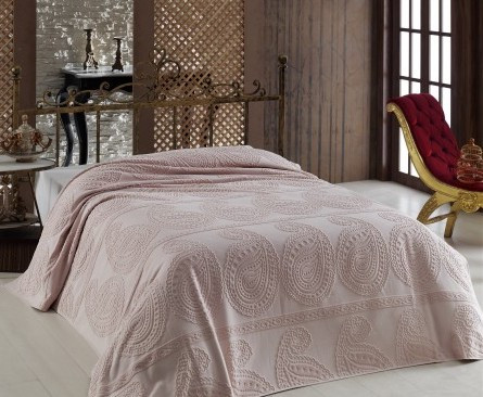 Простирадло махрове полуторне Arya Misley AR-TR1001609-rose 160х220 см рожеве Простирадло махрове полуторне Arya Misley AR-TR1001609-rose 160х220 см рожеве
