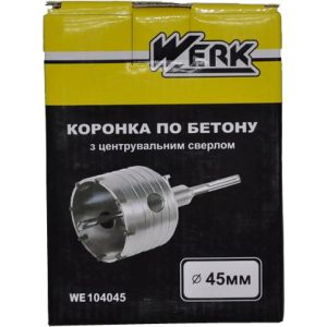 Коронка по бетону SDS-Plus Werk 34851 45 мм Коронка по бетону SDS-Plus Werk 34851 45 мм