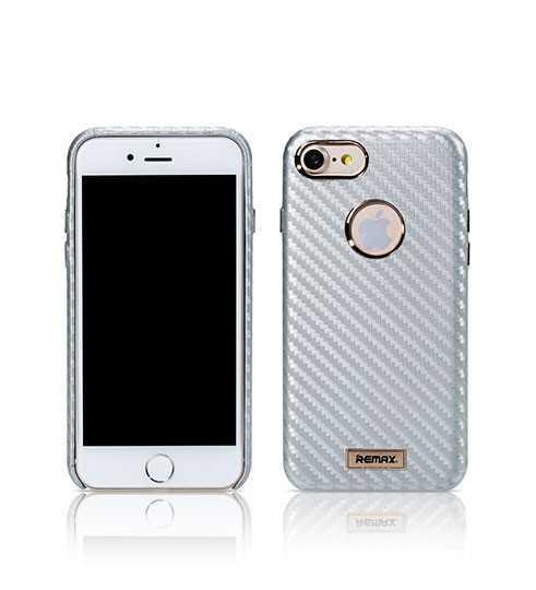 Силіконовий чохол Carbon для iPhone 7 срібло Remax 700501 Силіконовий чохол Carbon для iPhone 7 срібло Remax 700501