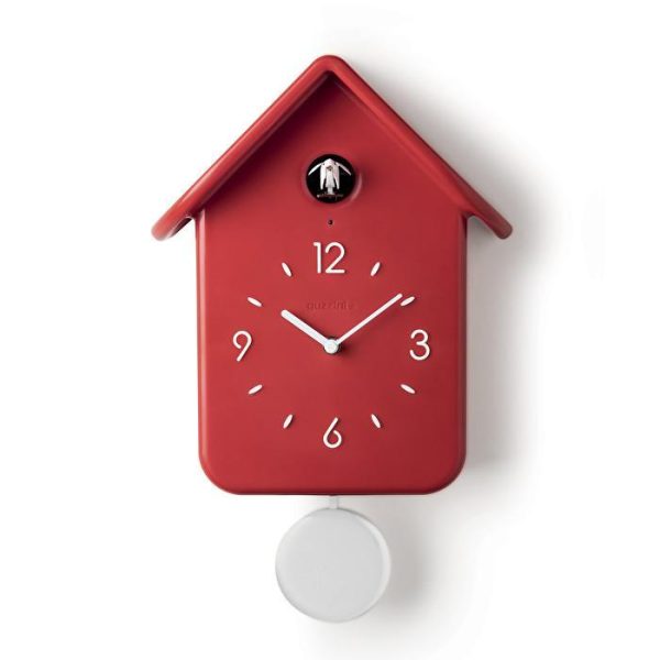 Настінні годинники з маятником Guzzini Home 16860255 24,8х12x39 см червоні Настінні годинники з маятником Guzzini Home 16860255 24,8х12x39 см червоні