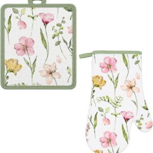 Набір прихваток для кухні Ardesto Spring flowers ART14FL 2 предмети Набір прихваток для кухні Ardesto Spring flowers ART14FL 2 предмети