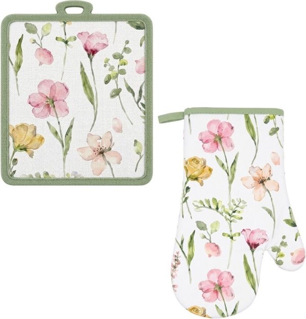 Набір прихваток для кухні Ardesto Spring flowers ART14FL 2 предмети Набір прихваток для кухні Ardesto Spring flowers ART14FL 2 предмети