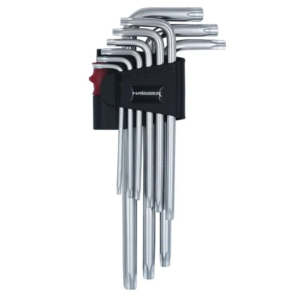 Набір Г-подібних ключів TORX Haisser 481115 102897 9 од Набір Г-подібних ключів TORX Haisser 481115 102897 9 од