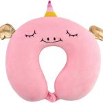 Подушка для шиї Ardesto Travel Unicorn ART3032NEP 30х30 см рожева