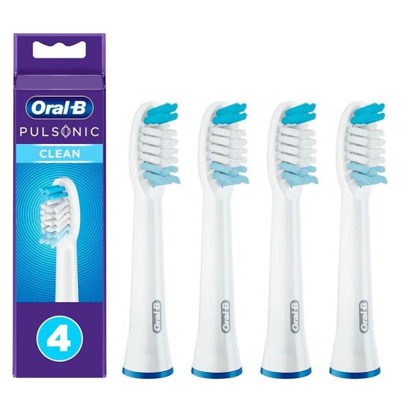 Насадка до електричної щітки Braun Oral-B PulsoniС Сlean SR32С-4 4 шт біла Насадка до електричної щітки Braun Oral-B PulsoniС Сlean SR32С-4 4 шт біла