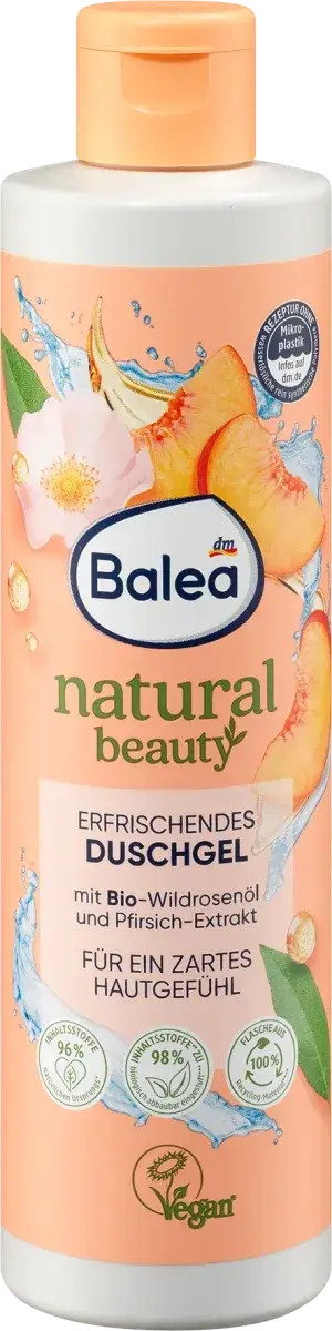 Гель для душу Balea Natural Beaty Duschgel Дика Роза та Персик 4066447238815 250 мл