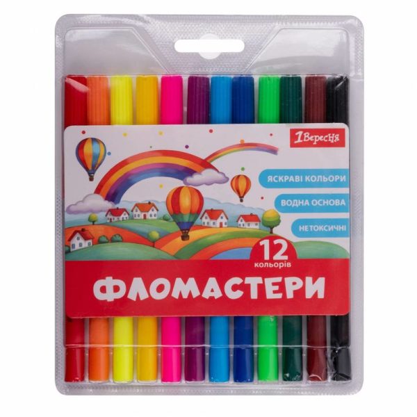 Набір фломастерів 1 Вересня Classic 650547 12 кольорів Набір фломастерів 1 Вересня Classic 650547 12 кольорів