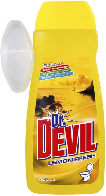 Гель для унітазу Dr. Devil Лимон 8595025806055 400 мл Гель для унітазу Dr. Devil Лимон 8595025806055 400 мл
