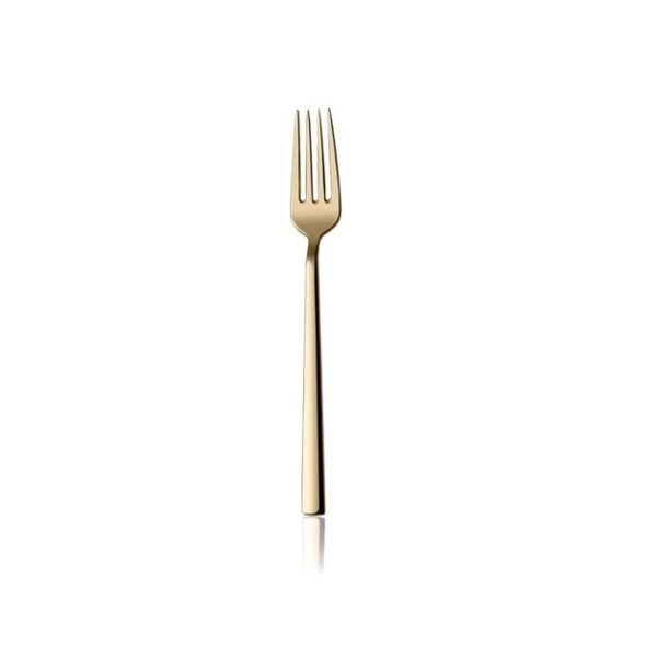 Виделка десертна Hira Gold Shine Chubuk cbkg-006 золотиста Виделка десертна Hira Gold Shine Chubuk cbkg-006 золотиста