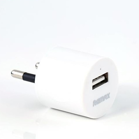 Мережевий зарядний пристрій з євровилкою U1 Drum RMT-5288 1.0 A 1*USB 220V white Remax 340401 Мережевий зарядний пристрій з євровилкою U1 Drum RMT-5288 1.0 A 1*USB 220V white Remax 340401