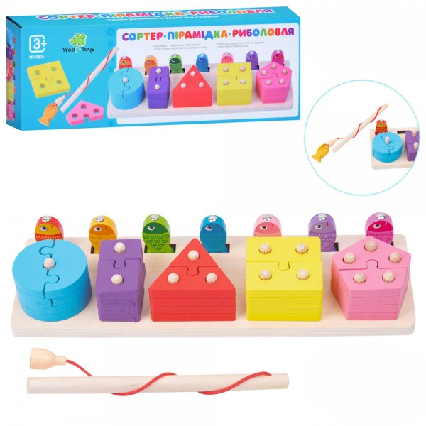 Дерев'яна іграшка Tree Toys Геометрика MD-0824 Дерев'яна іграшка Tree Toys Геометрика MD-0824