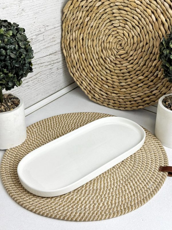 Блюдо овальне Intrendo Pure Form IN0033PUR 33,5х14,8х2,1 см біле