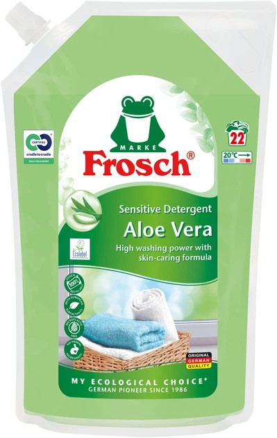Гель для прання Frosch Sensetive Алоє Віра 4009175968265 1500 мл Гель для прання Frosch Sensetive Алоє Віра 4009175968265 1500 мл