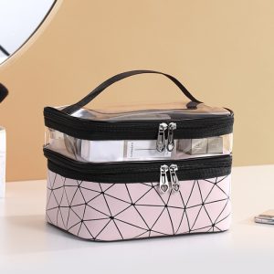Косметичка жіноча 14448 23х16х17 см рожева Косметичка жіноча 14448 23х16х17 см рожева