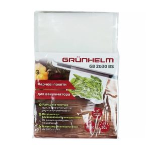 Харчові пакети для вакууматора Grunhelm GB 2030 BS 20х30 см 50 шт Харчові пакети для вакууматора Grunhelm GB 2030 BS 20х30 см 50 шт