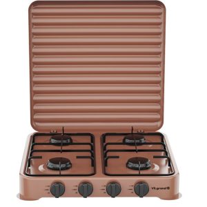 Плита настільна газова VILgrand VGP-4042 BROWN 4 кВт коричнева
