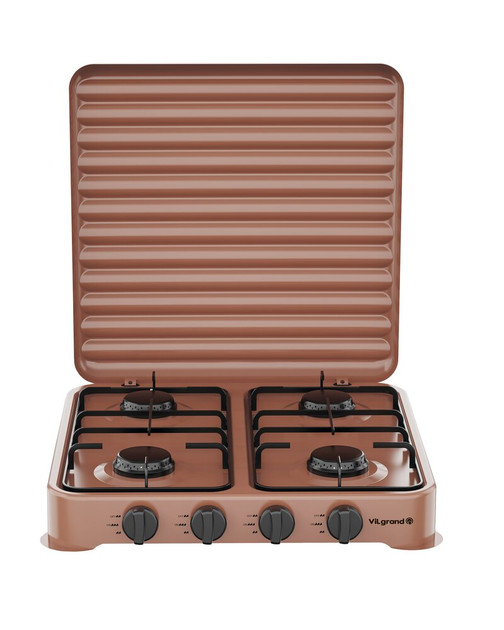 Плита настільна газова VILgrand VGP-4042 BROWN 4 кВт коричнева Плита настільна газова VILgrand VGP-4042 BROWN 4 кВт коричнева