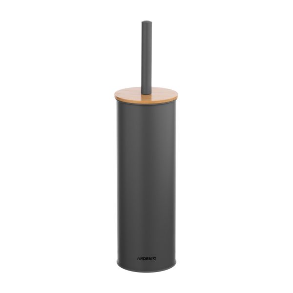 Набір йоржик для унітазу з підставкою Ardesto Minimalism ARHB3503DB 9.5х27.5х38 см темно-сірий Набір йоржик для унітазу з підставкою Ardesto Minimalism ARHB3503DB 9.5х27.5х38 см темно-сірий